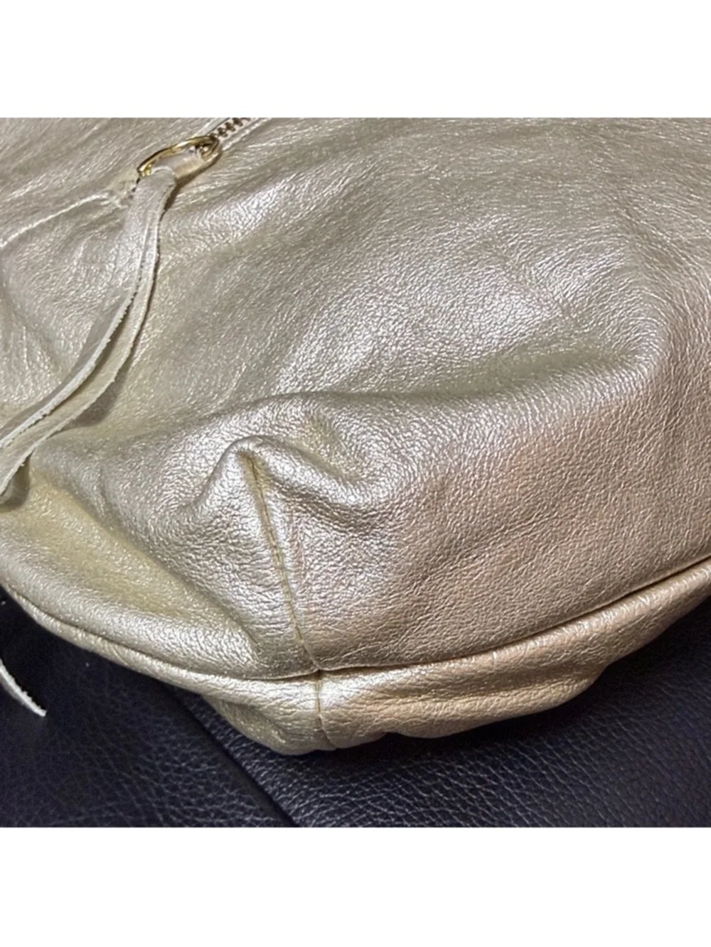 Foley + Corinna Metallic Gold Leather Shoulder Bag - Picture 5 of 15
